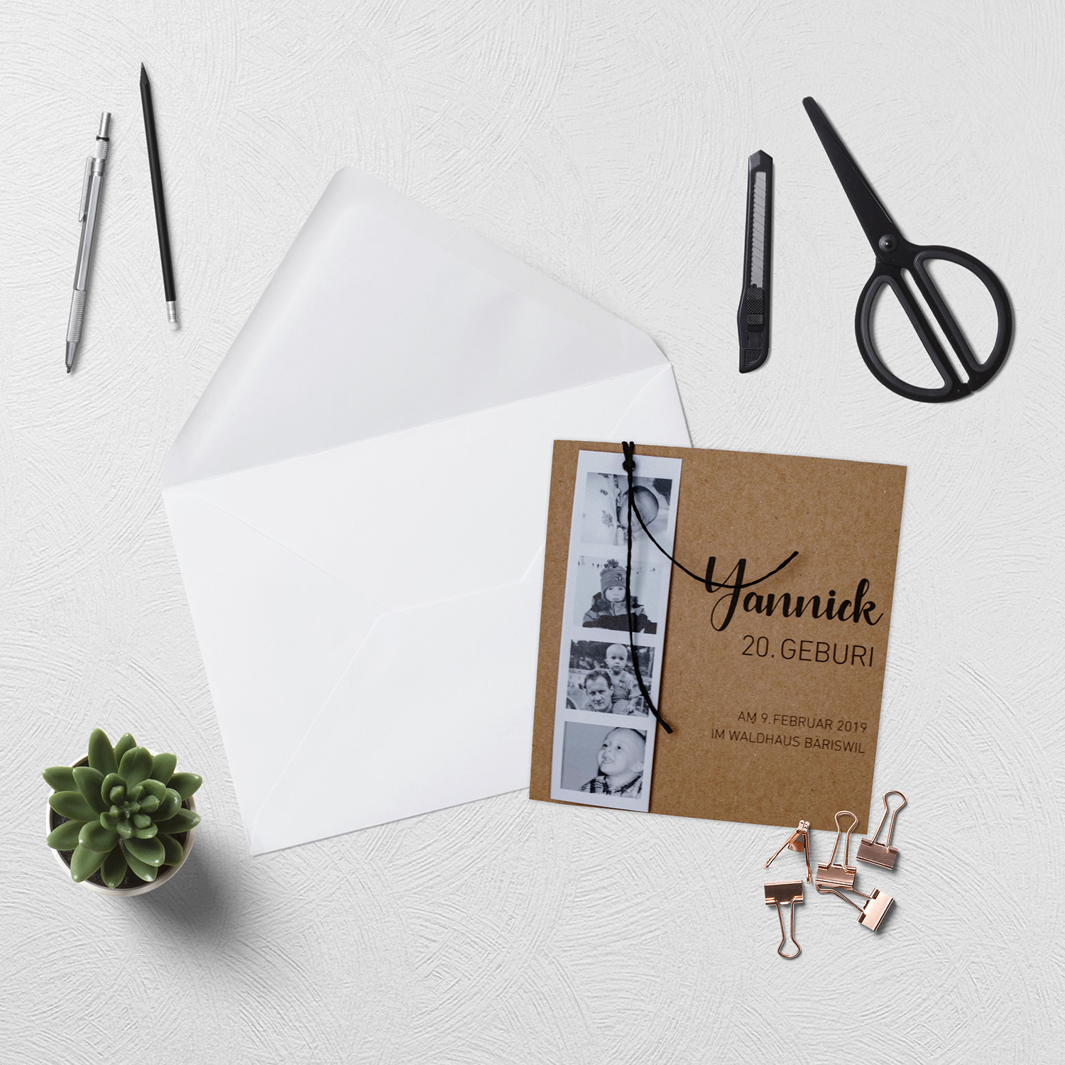 Einladungskarte Yannick